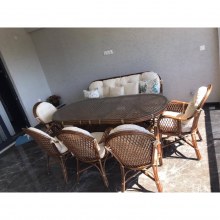 BAMBU 3LÜ KANEPELİ 8 KİŞİLİK YEMEK TAKIMI